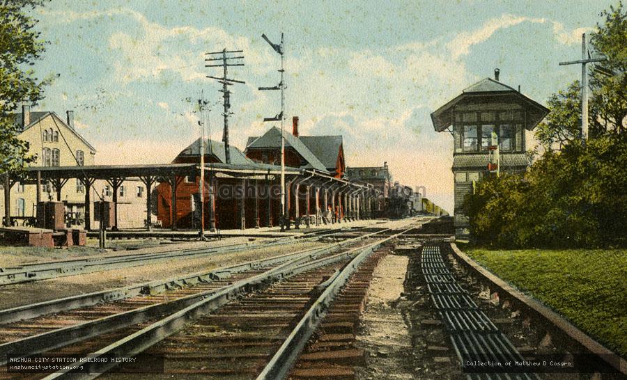 Postcard: Railway Station, Westfield, Massachusetts